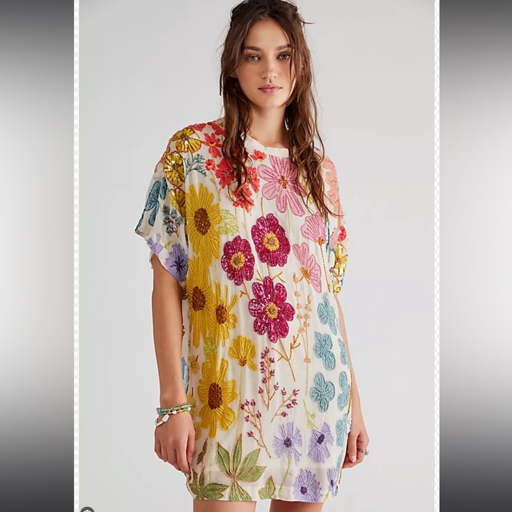 Free People Mini Jeweled Dress - Picture 1 of 9